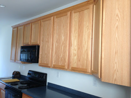 Cabinet Staining Doylestown, PA Before